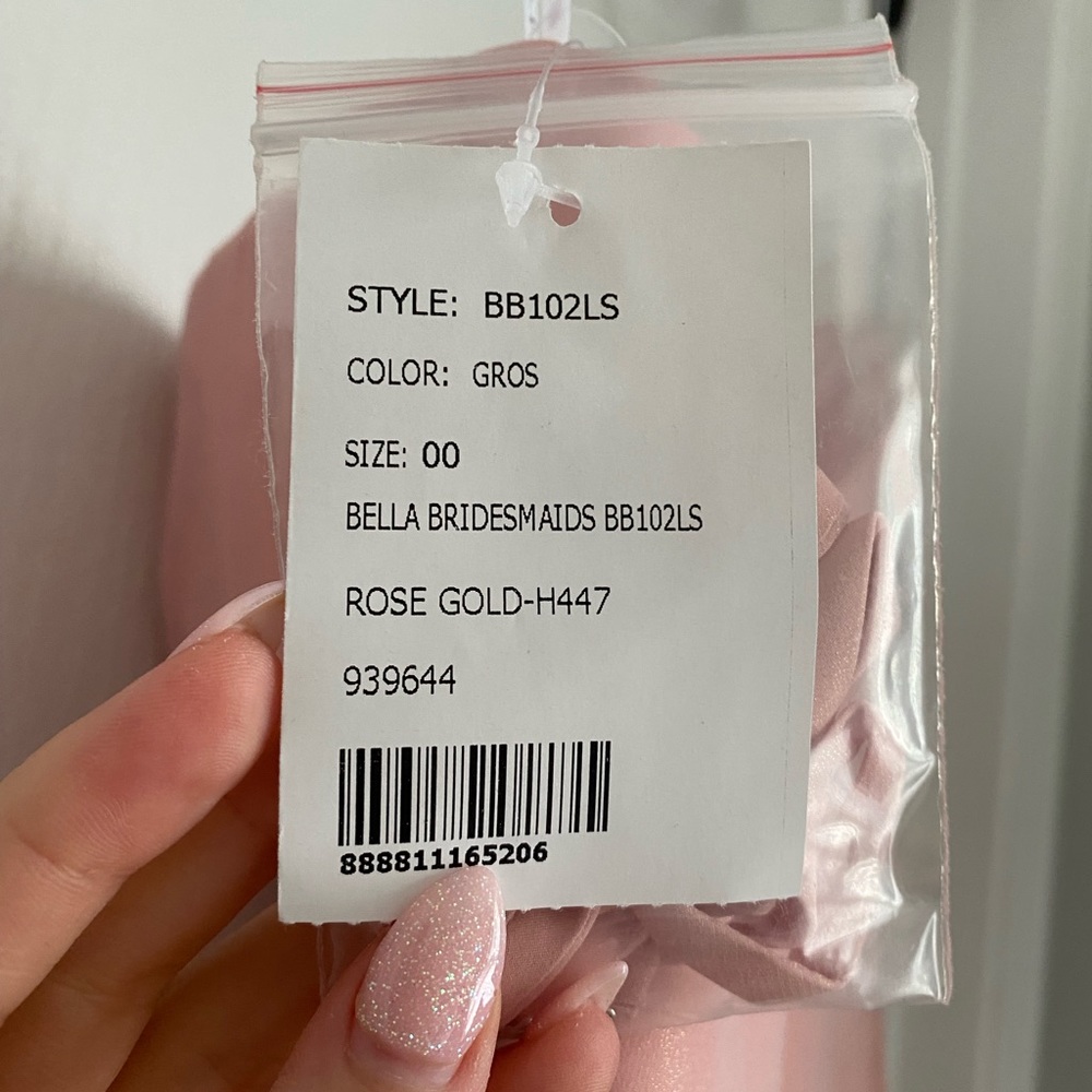 Rose Gold Bella Bridesmaids Dress / Size 00 - Picture 3 of 6
